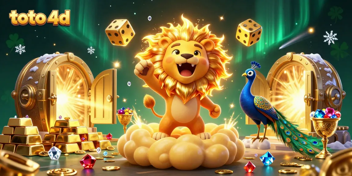 Experience the vibrant world of toto 4d with a dynamic 3D cartoon illustration showcasing gaming excitement.