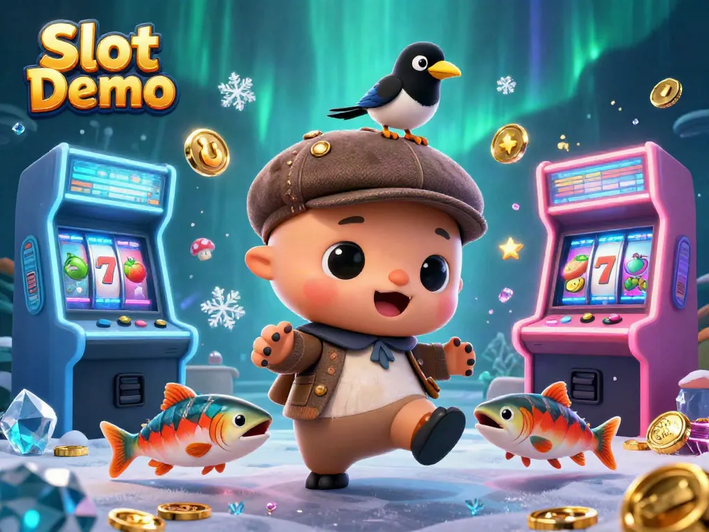 Spin reels to win big with the captivating Slot Demo featuring adorable cartoon characters and vibrant casino elements.