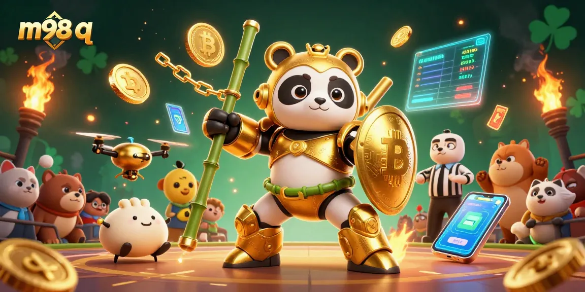Engage with exciting m98 q gameplay featuring vibrant 3D characters and dynamic casino elements.
