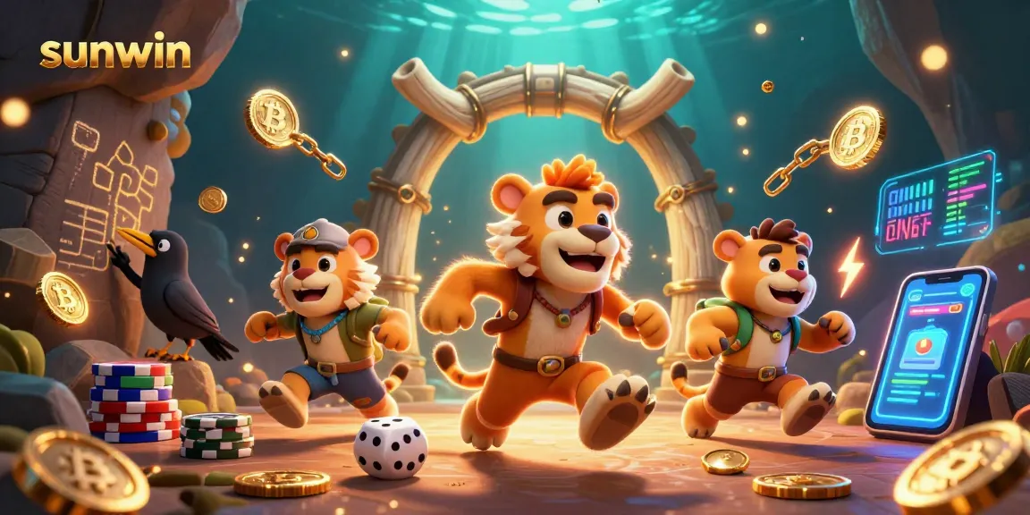 Experience thrilling gameplay at sunwin with prehistoric characters in a dynamic casino setting.
