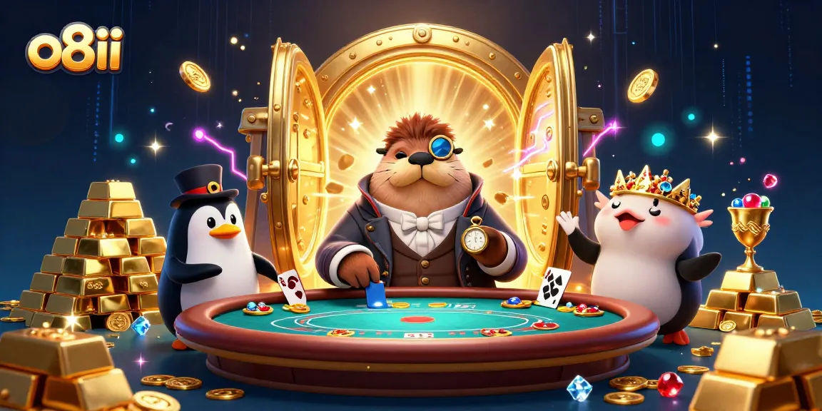 Engage in thrilling gameplay at o8ii as you enjoy poker with whimsical characters in an underwater casino.