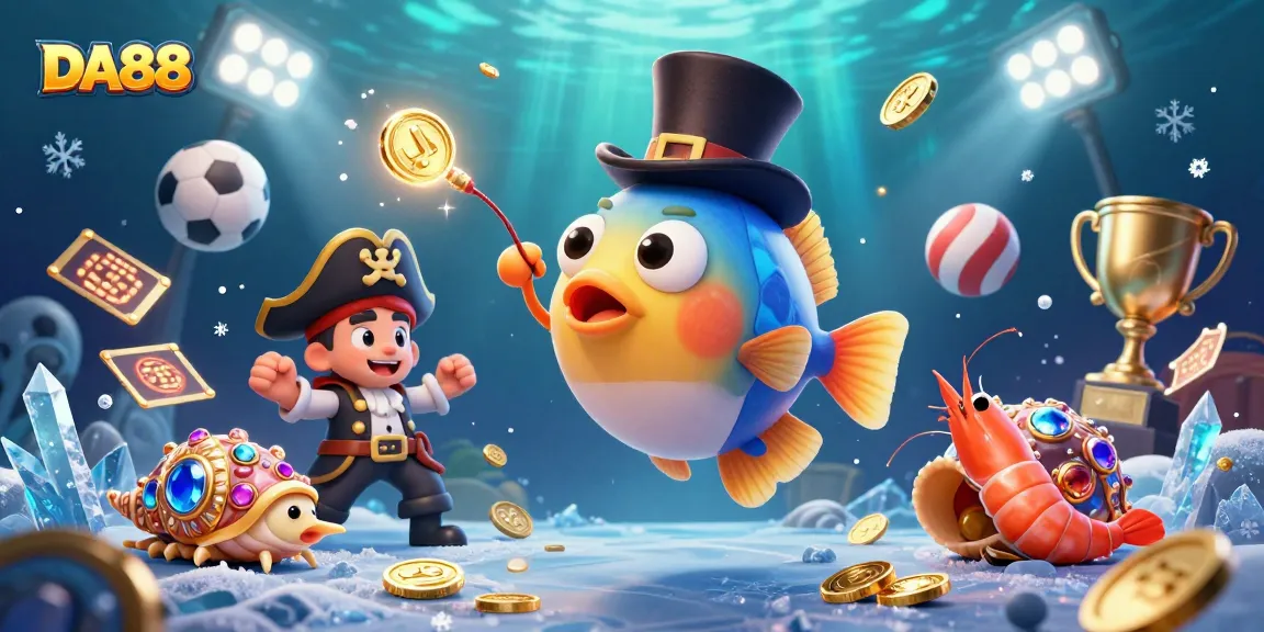 Experience thrilling wins at DA88 with our vibrant casino-themed underwater adventure