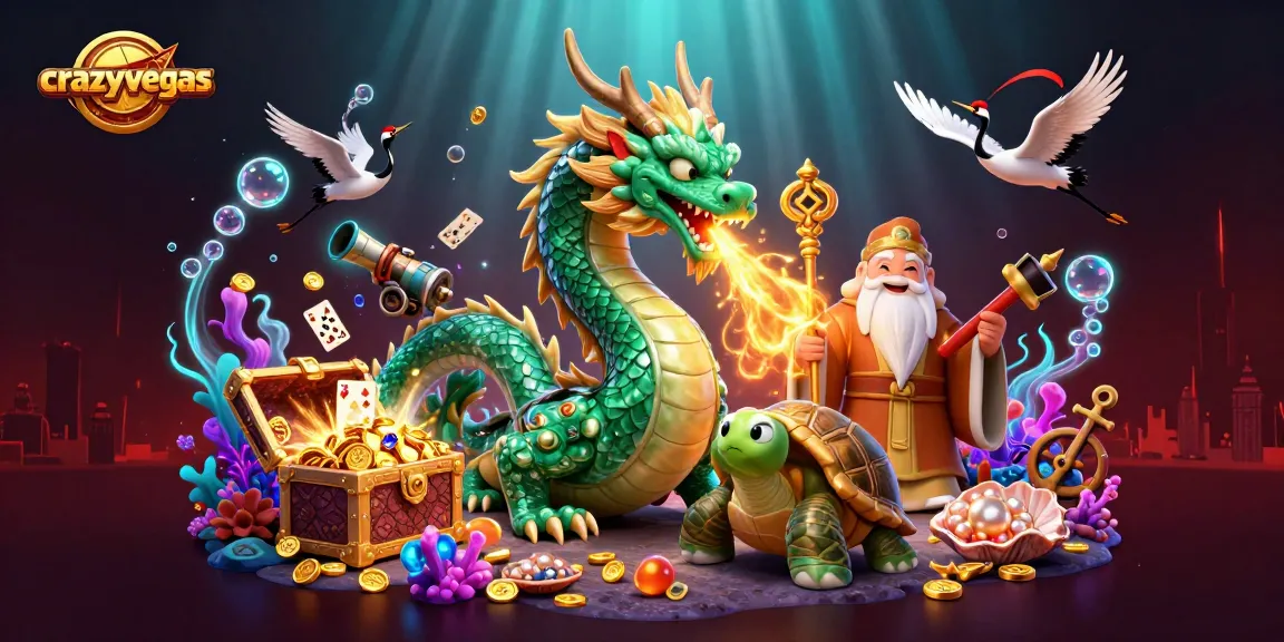 Experience thrilling excitement with crazyvegas as the emerald dragon breathes golden fire amidst a vivid casino adventure.