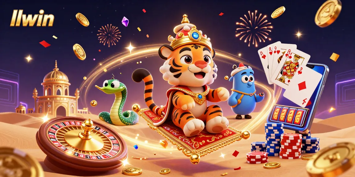Experience thrilling entertainment at llwin with a vibrant 3D casino illustration showing the excitement of gaming.